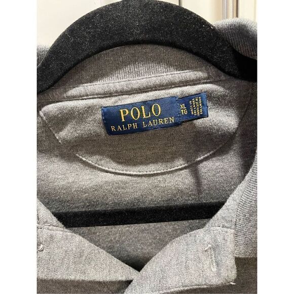 Polo Ralph Lauren Men’s Striped Short Sleeve Polo Sz XL Gray Black Pony Golf - Picture 2 of 9